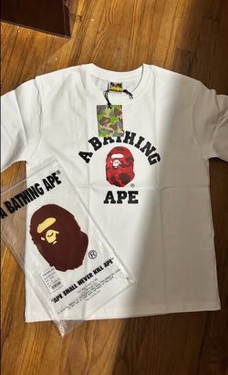 White and red bape tee