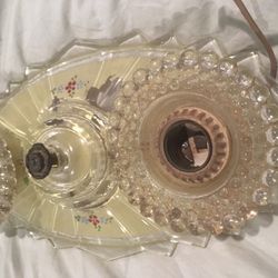 Antique 1920s Glass Wall Light Fixture