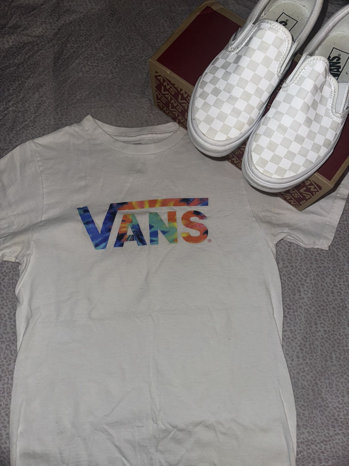 Checker Board Vans/ Vans shirt