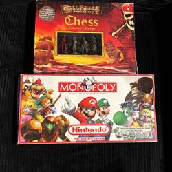 Monopoly Nintendo Collectors, Edition, Disney Pirates Of The Caribbean At World End, Chess Collectors Edition