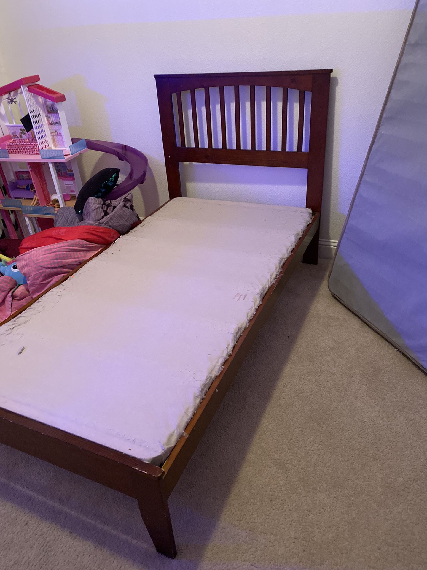Bed frame and mattress if needed
