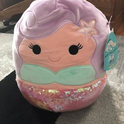 Squishmallow 12” Mermaid Sequin