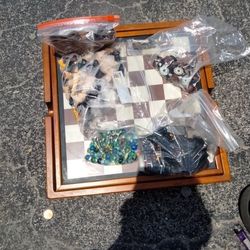 Chess Board With  Other Games Set