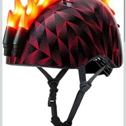 Toddler Bike Helmet with LED Lights, Kids Helmet for Boys 3-8 Years, Adjustable Kids Bike Helmets Toddler Helmets for Bicycle Skateboard Scooter