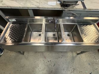 Industrial kitchen sink