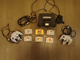 Nintendo 64 Console Bundle with Games and Controllers