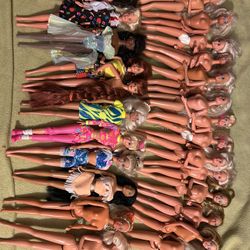 Lot Of 35 Barbies From The 90s/80s Used/As Is