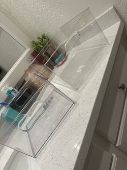 Clear acrylic containers $8 both