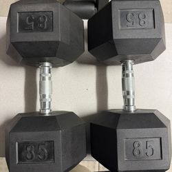SFE Rubb Hex Dumbbells 85 Pounds