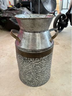 Galvanized Milk Can