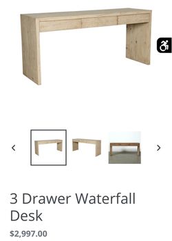 Light Oak Wood Desk with Drawer