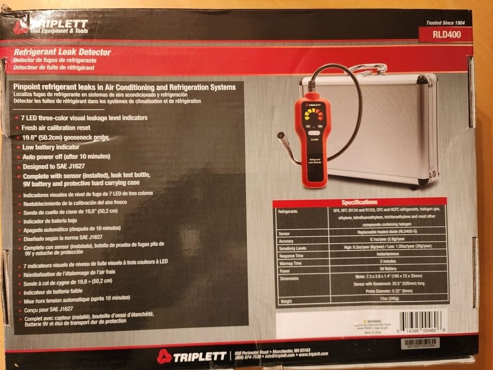 TRIPLETT Refrigerant Leak Detector TRIPLETT Refrigerant Leak Detector