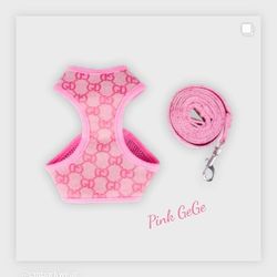 DOG HARNESS WITH MATCHING LEASH 