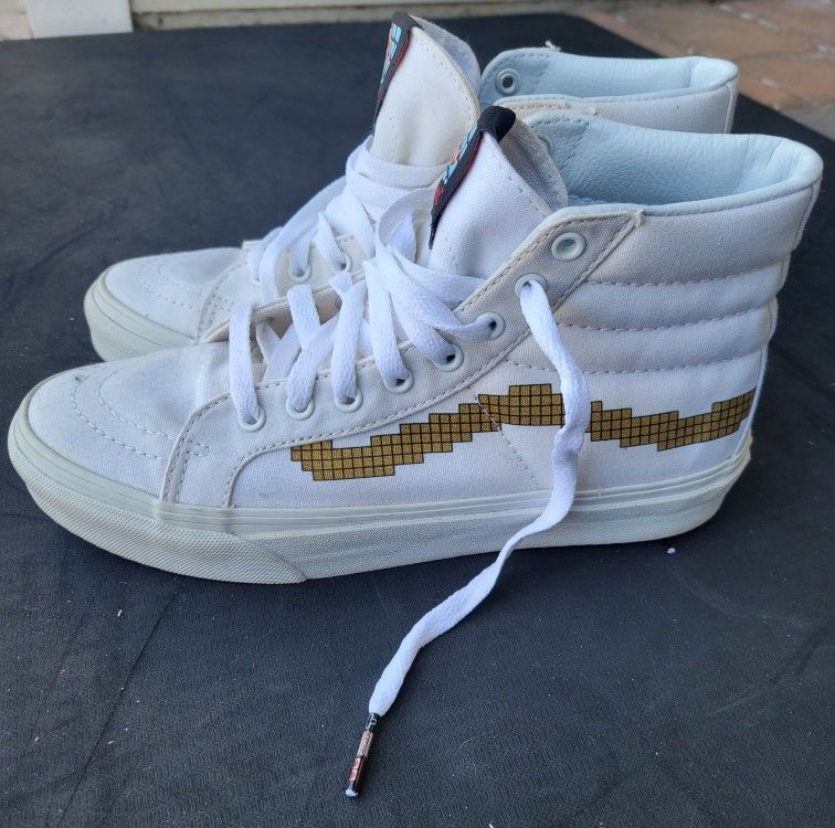 Game Over Vans x Super Mario Bros Nintendo SK8-Hi Mario World NES White High