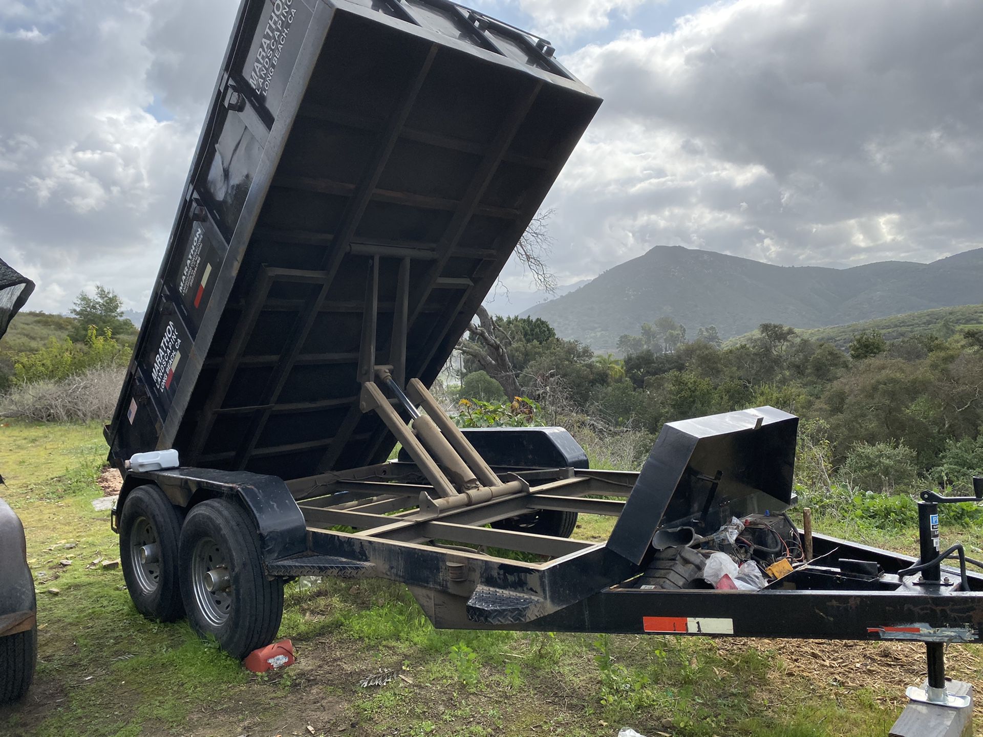 Big Texas dump trailer box 12 feet long 7 feet wide