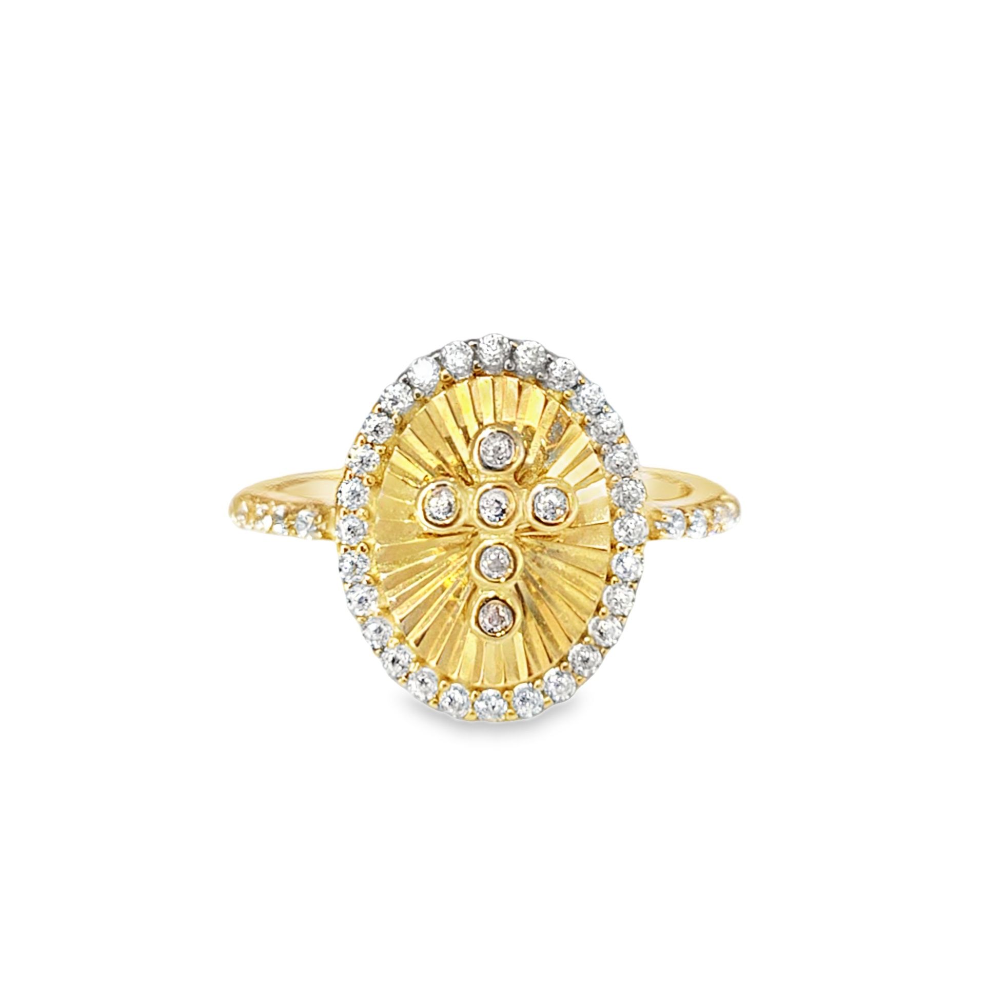 10k Yellow Gold Cross Ring