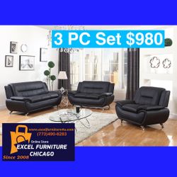 DELIVERY FREE—Brand New Sofa, Loveseat, Chair 