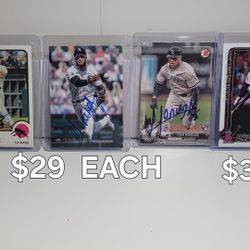 Angels Yoan Moncada Logan O'hoppe Autographs Baseball Cards 