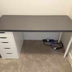 IKEA ALEX DESK WHITE AND SLATE GRAY