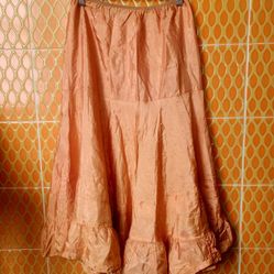 Peachy Keen Vintage Florell Silk Taffeta Flounce Skirt
