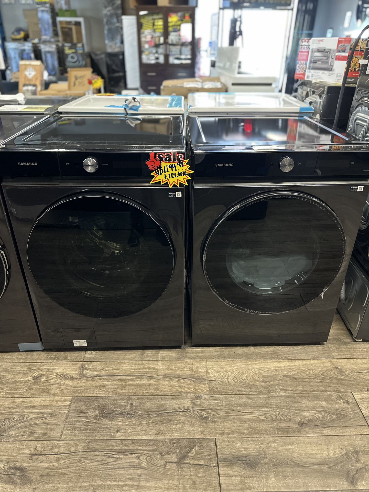 Samsung Washer & Dryer Set Electric (Take It Home In Payments)