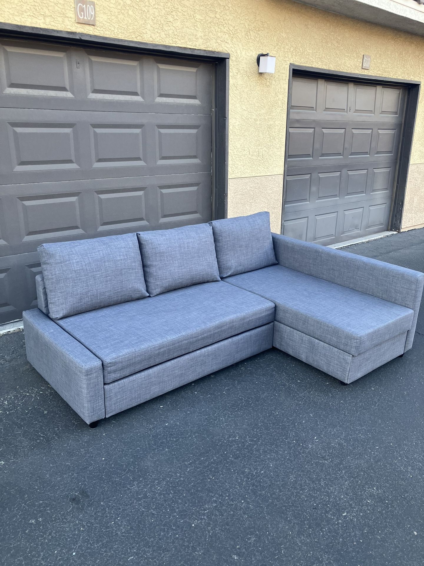 Gray IKEA Sleeper Sectional Sofa
