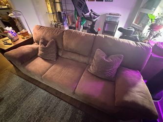 3-Seat Microfiber Sofa (Ashley Furniture) *NEEDS TO GO*