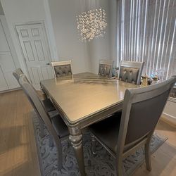Beautiful Silver Dining Table With Extension