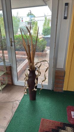 Metal Vase W/ Arrangement