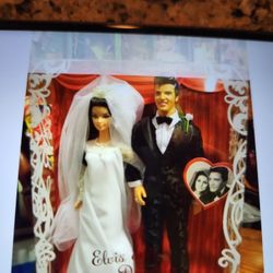 Barbie and Elvis's wedding Barbie doll.A double set