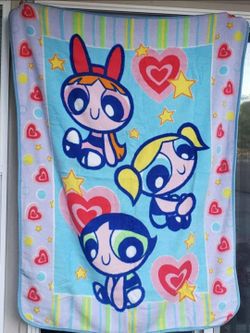 Vintage Power Puff Girls Blanket