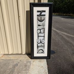 Oblong Alphabet DIETRICH Framed Portrait