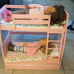 Our Generation Dolls And Bunkbed 