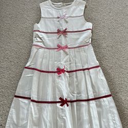 Pre-Owned Kate Spade Girl’s Bow Ties Spring Dress Sz 14