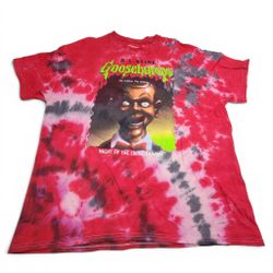 Goosebumps Slappy Tie Dye Graphic T-Shirt Adult Large Red Horror R.L. Stine