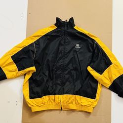 Balenciaga Yellow Black Polyamide Tracksuit Jacket