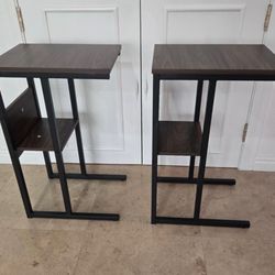 Brand New Set Of 2 C-Shaped Tables With Storage Shelf