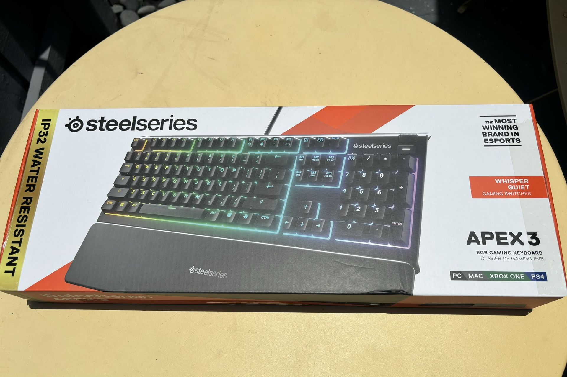 New SteelSeries Apex 3 RGB Gaming Keyboard