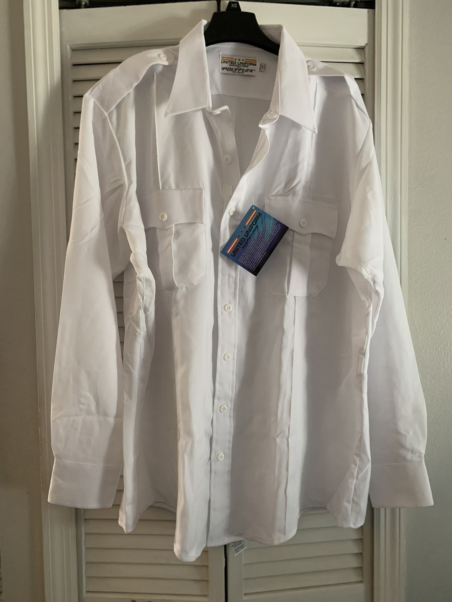 United Uniform men’s White Long Sleeve Shirt 2XL