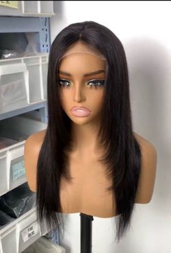 22" Yaki Straight Raw Virgin hair Lace Front Wig