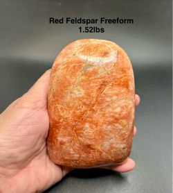 Red Feldspar Genuine Freeform Stone from Madagascar 1.52lbs