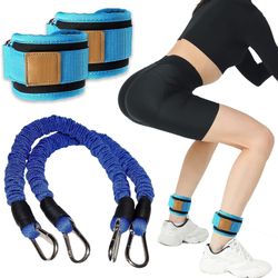 Ankle Resistance Bands with Cuffs Leg Strength Bands for Working Out Glutes Hip Building Bounce Trainer for Fitness Yoga Martial Arts Ankle Straps for