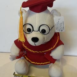 Graduate Bear Red 9 Inch Stuffed Animal Plush Toy