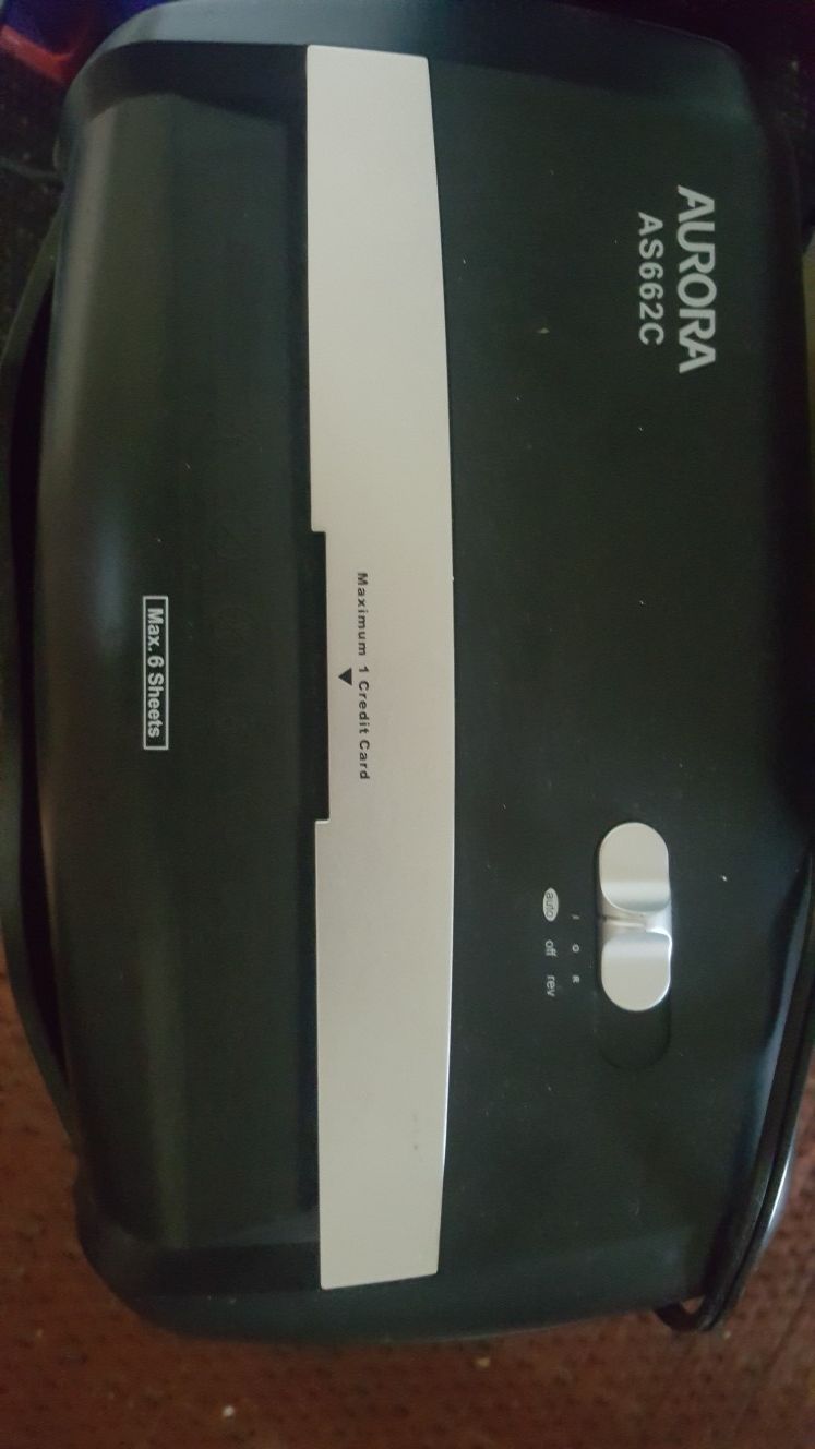 AURORA AS662C CREDIT CARD & PAPER SHREDDER