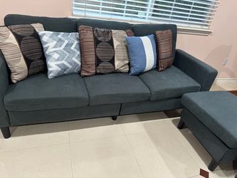 Sofa set with ottoman