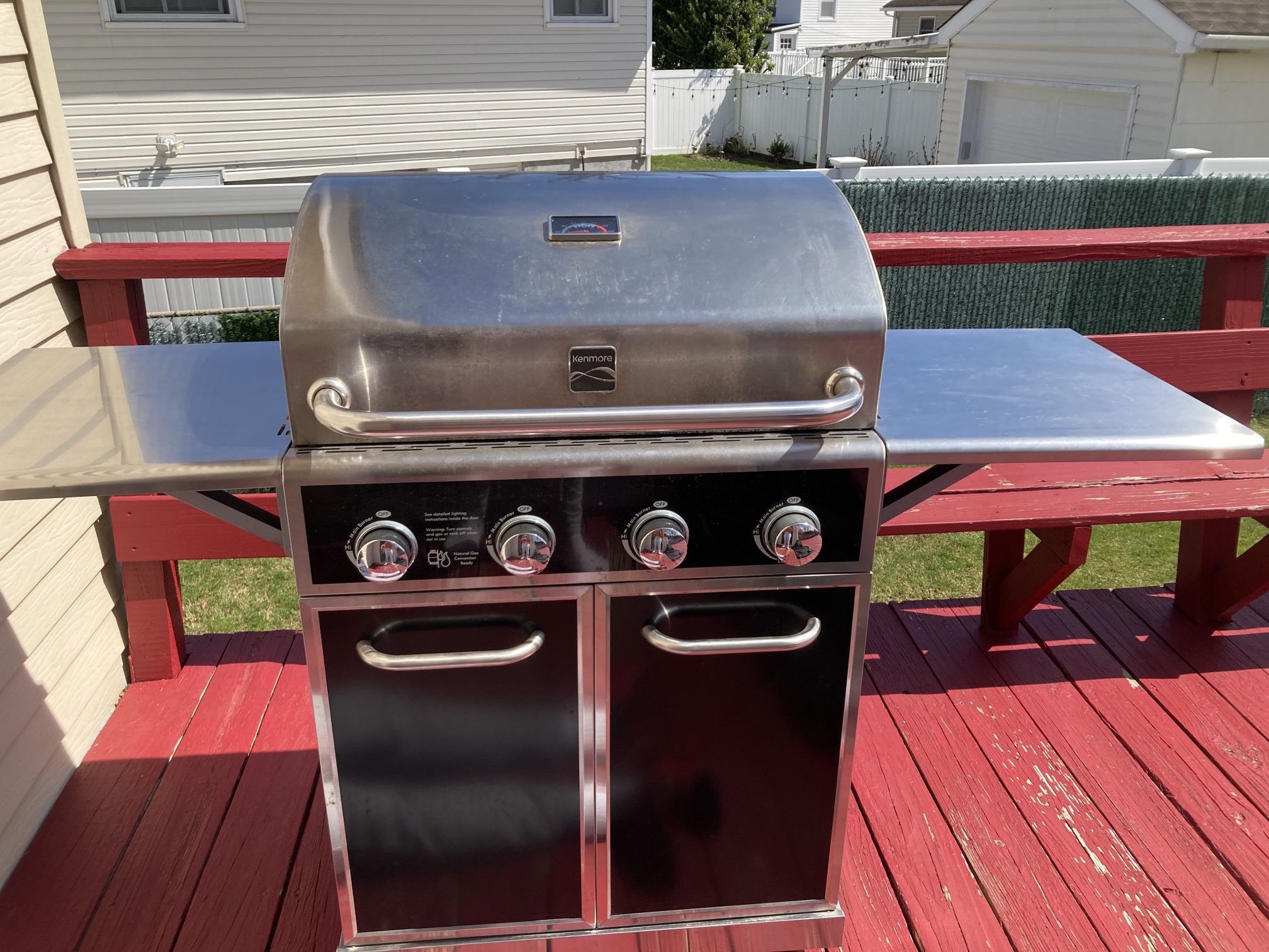 Kenmore BBQ Grill , 2 Propane Tanks and Black Cover