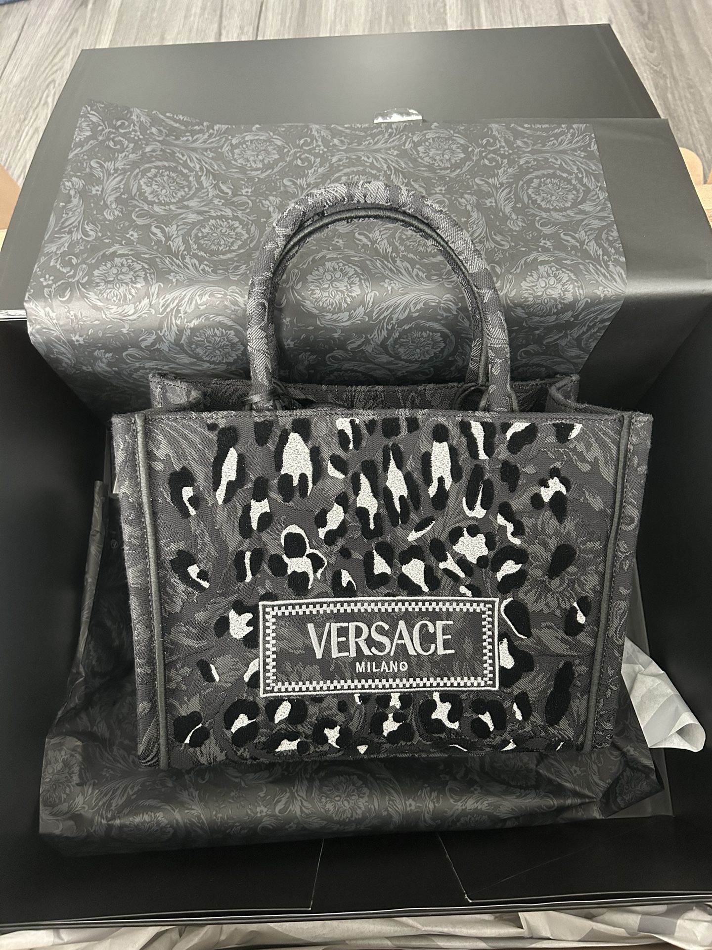 Versace Small Tote Embroidery Bag