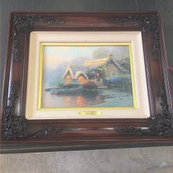 Thomas Kincaid Lockhaven Cottage Painting W/ COA