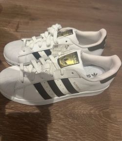 New Adidas Superstar Sneakers White Black Size 8