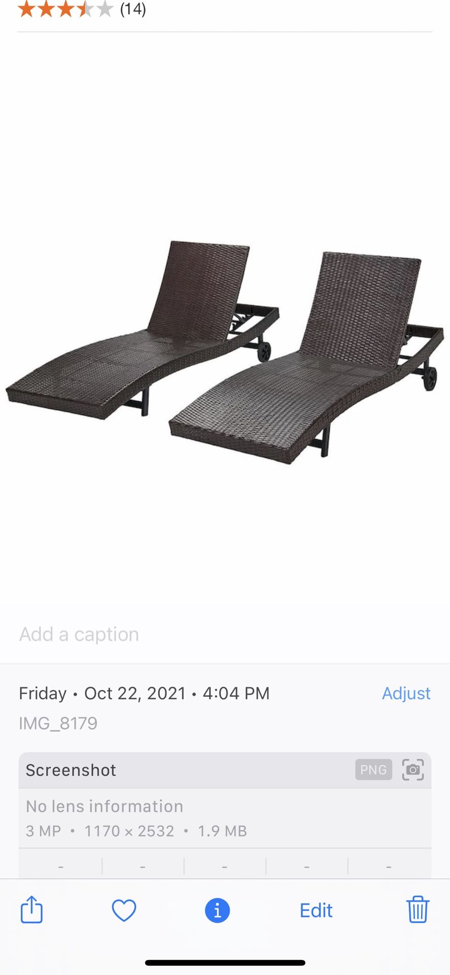 LAUREL CANYON Brown PE Rattan Adjustable Chaise Lounge Sets with Wheels Back